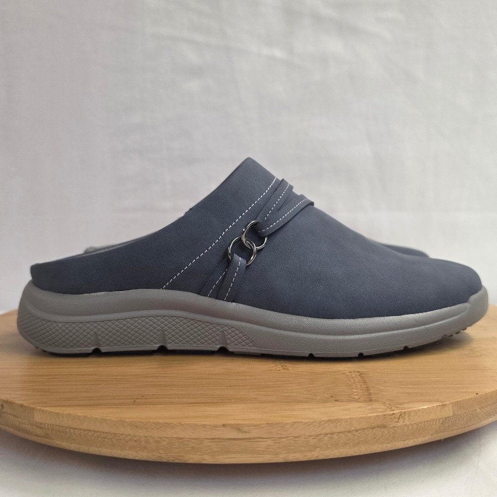 JSPORT Gina Womens Size 7 Blue Mule Clogs Slip On Comfort Shoes New Without Box